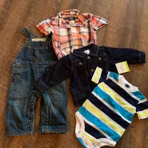 Osh Kosh/ Carters- baby starters 4 pieces. 6 months